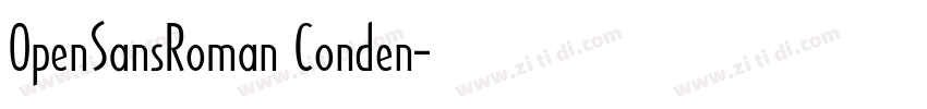 0penSansRoman Conden字体转换